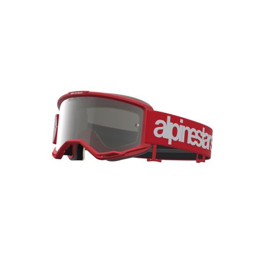 OKULIARE VISION 5 HONE, ALPINESTARS (ČERVENÁ/BÍLÁ, ZRKADLOVÉ STRIEBORNÉ PLEXI) 2027
