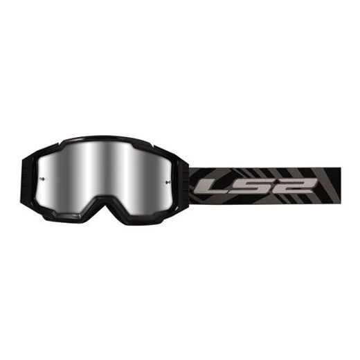 LS2 CHARGER PRO GOGGLE BLACK WITH SILVER VISOR