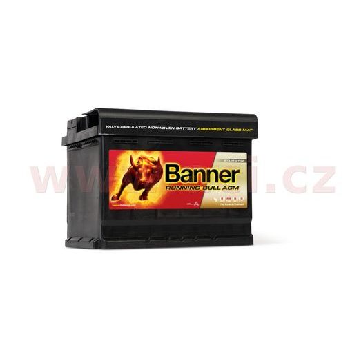 60AH BATÉRIA, 640A, PRAVÁ BANNER RUNNING BULL AGM 241X175X190