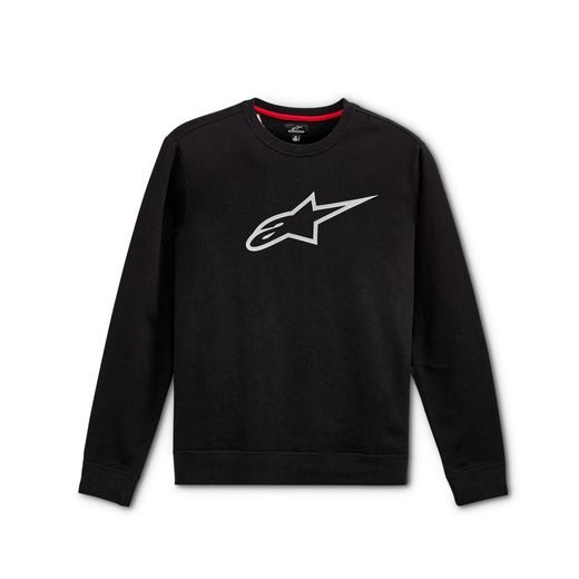 MIKINA AGELESS CREW FLEECE, ALPINESTARS (ČERNÁ/ŠEDÁ)