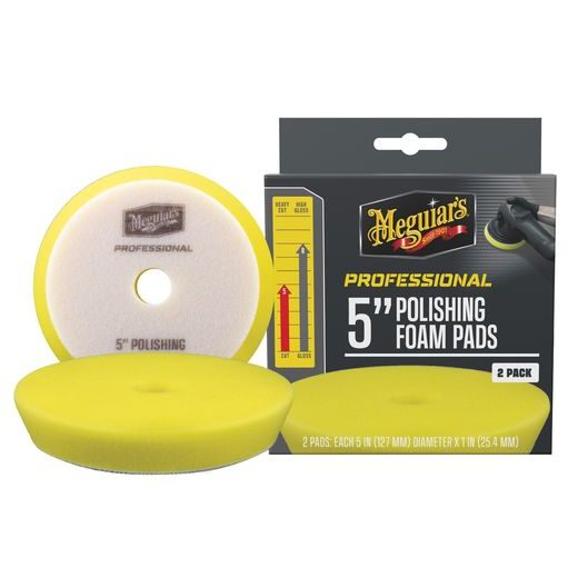 MEGUIAR'S PROFESSIONAL POLISHING FOAM PADS (5“) PĚNOVÉ LEŠTICÍ KOTÚČE, PRIEMER 5", 2 KUSY
