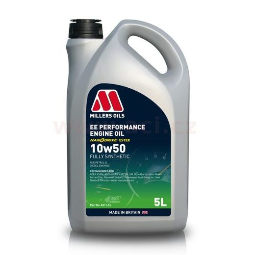 MILLERS OILS MOTOROVÝ OLEJ PLNE SYNTETICKÝ S NANOČÁSTICEMI EE PERFORMANCE 10W50 5L
