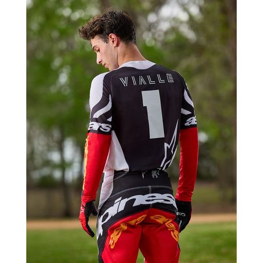 DRES TECHSTAR LIMITOVANÁ EDÍCIA DEEP, ALPINESTARS (ČERNÁ/BÍLÁ/ČERVENÁ FLUO/ORANŽOVÁ) 2025