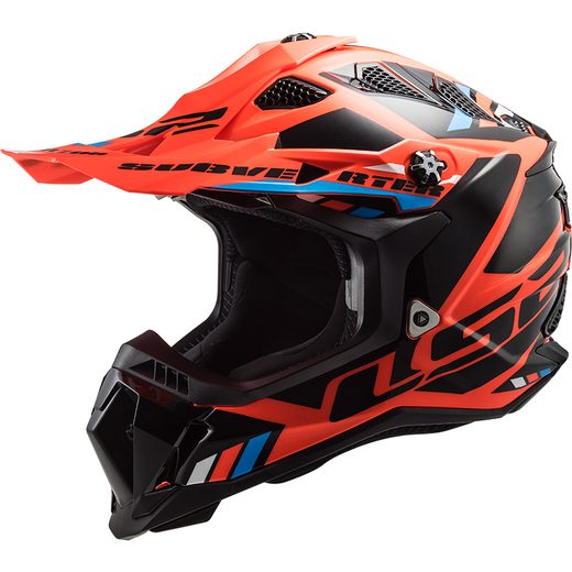 LS2 MX700 SUBVERTER STOMP FLUO ORANGE BLACK