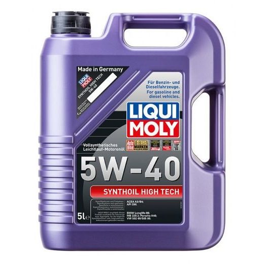 LIQUI MOLY SYNTHOIL HIGH TECH 5W-40, PLNE SYNTETICKÝ MOTOROVÝ OLEJ 5 L