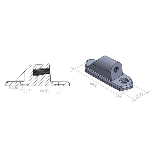 ZRKADLOVÝ ADAPTÉR PUIG ADAPTER LEFT SIDE HI-TECH I,II,III,F1,GT C/N 9472N ČIERNA NA KAPOTÁŽ