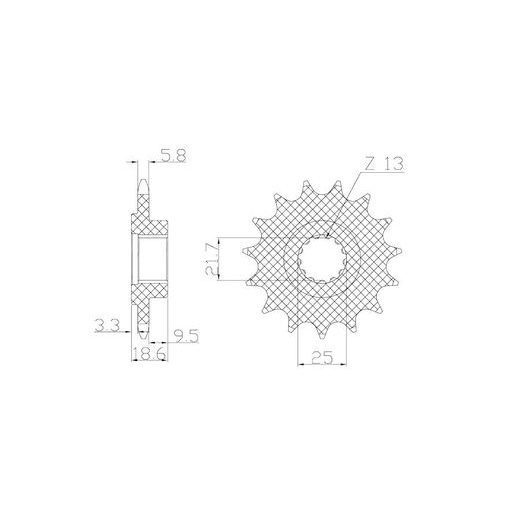REŤAZOVÉ KOLIESKO PRE SEKUNDÁRNE REŤAZY TYPU 520, SUNSTAR (15 ZUBOV)