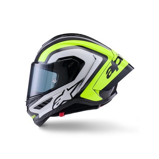 PRILBA SUPERTECH R10 ARIUS, ALPINESTARS (KARBON/ŽLUTÁ FLUO/BÍLÁ) 2026