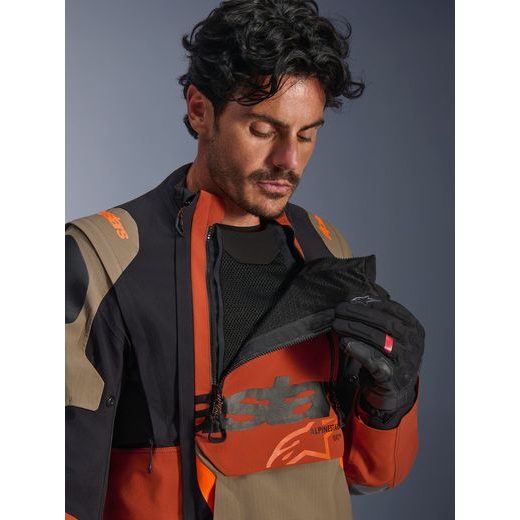 BUNDA HALO PRE DRYSTAR XF, ALPINESTARS (SVETLE HNĚDÁ/TMAVĚ ORANŽOVÁ/ČERNÁ) 2026