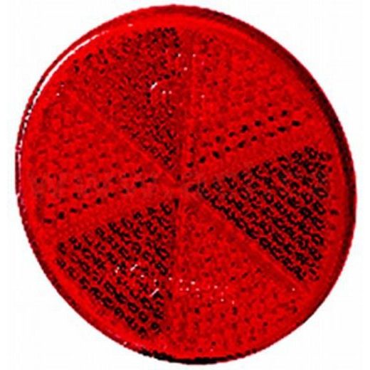 UNIVERZÁLNÍ ODRAZKA KULATÁ, SAMOLEPÍCÍ, ČERVENÁ (PRŮMĚR 60 MM)