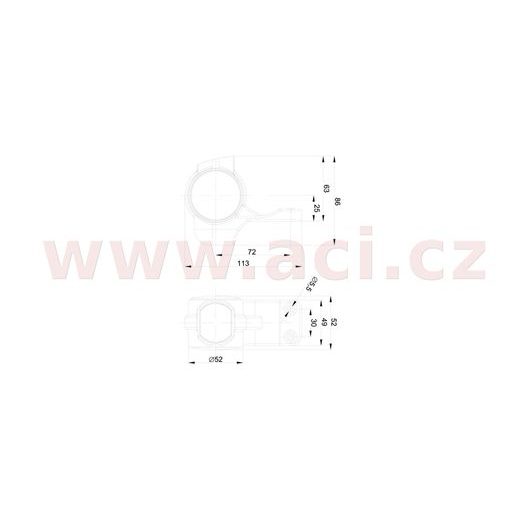 POZIČNÍ SVĚTLO LED (113X86 MM) KOMBINACE 3V1 S GUMOVÝM DRŽÁKEM, KABEL 0,5 M, P