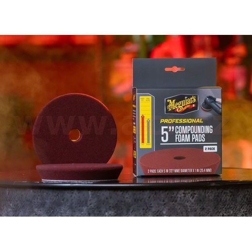 MEGUIAR'S PROFESSIONAL COMPOUND FOAM PADS (5“) PĚNOVÉ KOREKČNÍ KOTÚČE, PRIEMER 5", 2 KUSY
