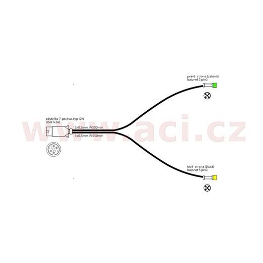 KABELÁŽ PRO PŘÍVĚS, PRO MLHOVKU NA LEVO, DÉLKA 4,55 M