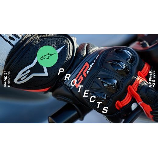 RUKAVICE GP PLUS R 2, ALPINESTARS (ŠEDÁ/ČERNÁ/ŽLUTÁ FLUO/ČERVENÁ FLUO/BÍLÁ)