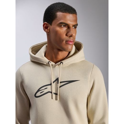 MIKINA AGELESS HOODIE 3, ALPINESTARS (BIELA OFF WHITE/ČERNÁ)