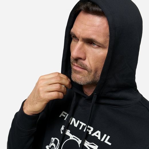 FINNTRAIL HOODY ATV SKULL BLACK