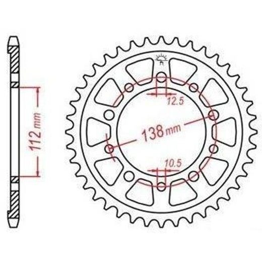 DURALOVÁ ROZETA PRE SEKUNDÁRNE REŤAZY TYPU 520, JT - ANGLICKO (48 ZUBOV)