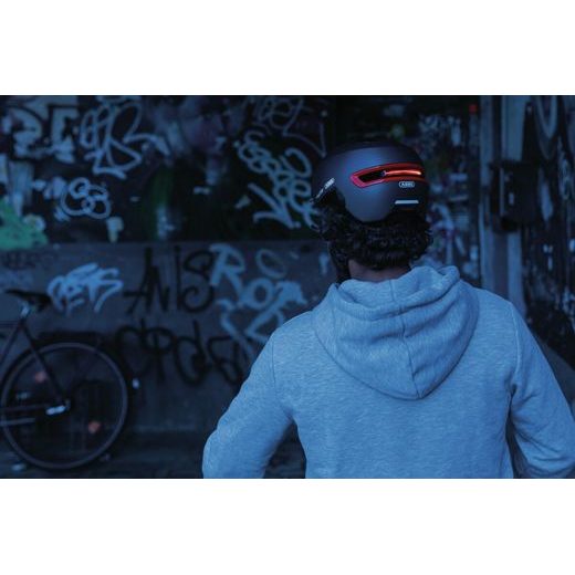 CYKLO PŘILBA SE SVĚTLEM HUD-Y FLOWER, ABUS (BÍLÁ)