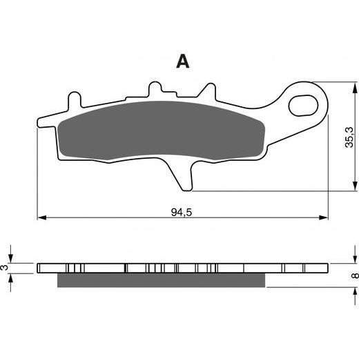 BRZDOVÉ OBLOŽENIE GOLDFREN 245 S3