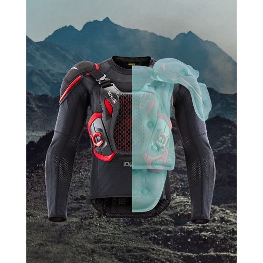 AIRBAGOVÁ VESTA TECH-AIR®OFF-ROAD SYSTEM, ALPINESTARS (ČERNÁ/ČERVENÁ) 2026