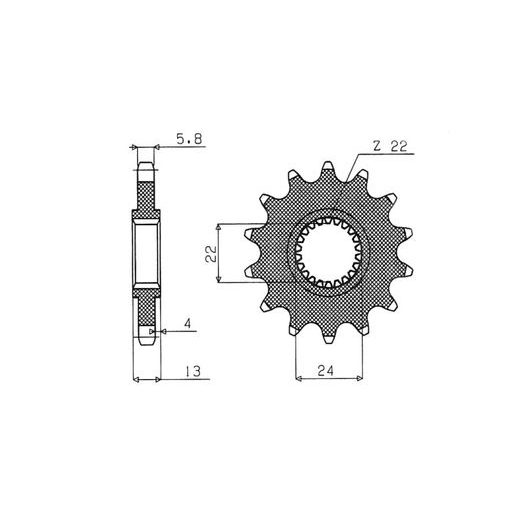 REŤAZOVÉ KOLIESKO PRE SEKUNDÁRNE REŤAZE TYPU 520, SUNSTAR (16 ZUBOV)