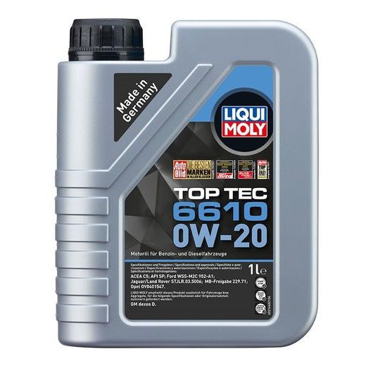 LIQUI MOLY TOP TEC 6610 0W-20, SYNTETICKÝ MOTOROVÝ OLEJ 1 L