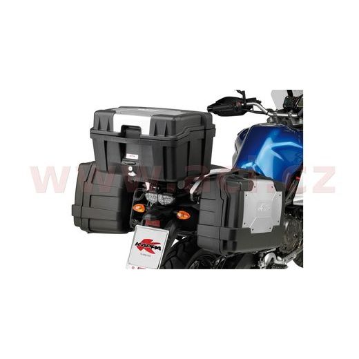 MONOKEY TOPCASE/BOČNÍ KUFOR GARDA - 46L, KAPPA (STŘÍBRNÝ/ČERNÝ, KOMPOZIT)