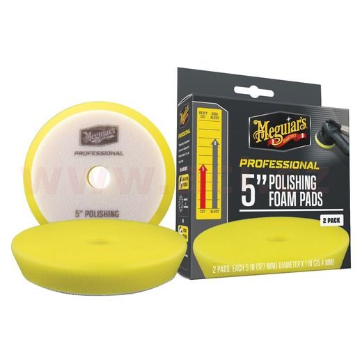 MEGUIAR'S PROFESSIONAL POLISHING FOAM PADS (5“) PĚNOVÉ LEŠTICÍ KOTÚČE, PRIEMER 5", 2 KUSY
