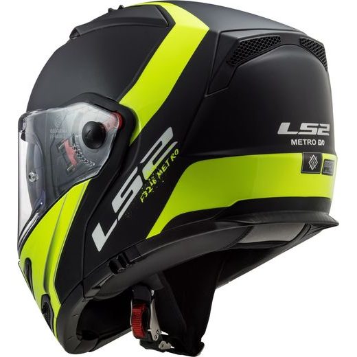 LS2 FF324 METRO EVO RAPID MATT BLACK GLOSS YELLOW, FOG FIGHTER (PINLOCK)