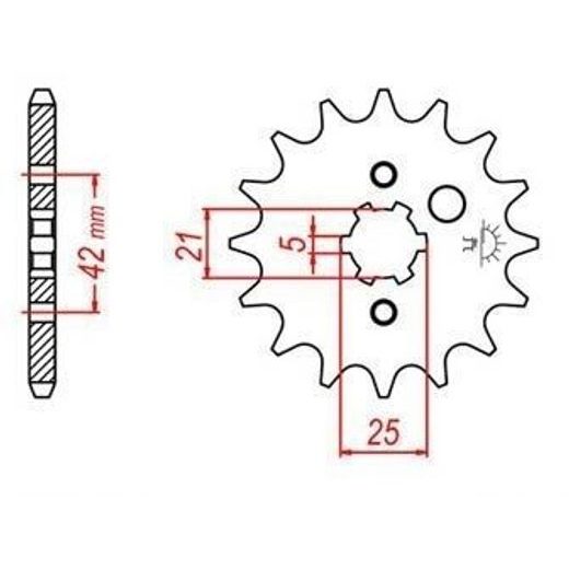REŤAZOVÉ KOLIESKO PRE SEKUNDÁRNE REŤAZY TYPU 520, JT - ANGLICKO (15 ZUBOV)
