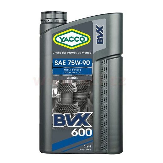 YACCO PREVODOVÝ OLEJ PLNE SYNTETICKÝ BVX 600 75W90 2L