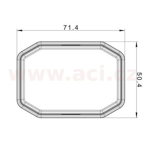 POZIČNÍ SVĚTLO LED OBDÉLNÍKOVÉ BÍLÉ (71X50 MM) S ODRAZKOU, KABEL 0,5 M