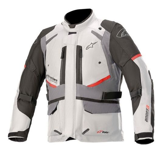 BUNDA ANDES DRYSTAR, TECH-AIR 5 KOMPATIBILNÝ, ALPINESTARS (SVETLE ŠEDÁ/TMAVĚ ŠEDÁ/ČERNÁ/ČERVENÁ) 2025