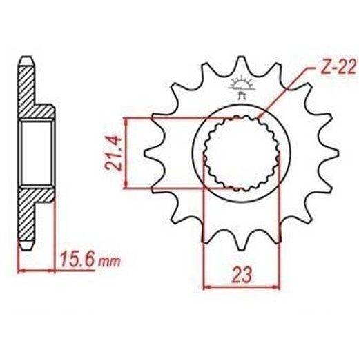 REŤAZOVÉ KOLIESKO PRE SEKUNDÁRNE REŤAZY TYPU 520, JT - ANGLICKO (14 ZUBOV)