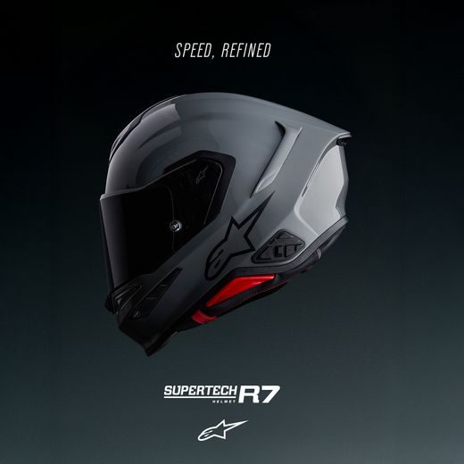 PRILBA S-R7 SOLID, ALPINESTARS (ŠEDÁ) 2026