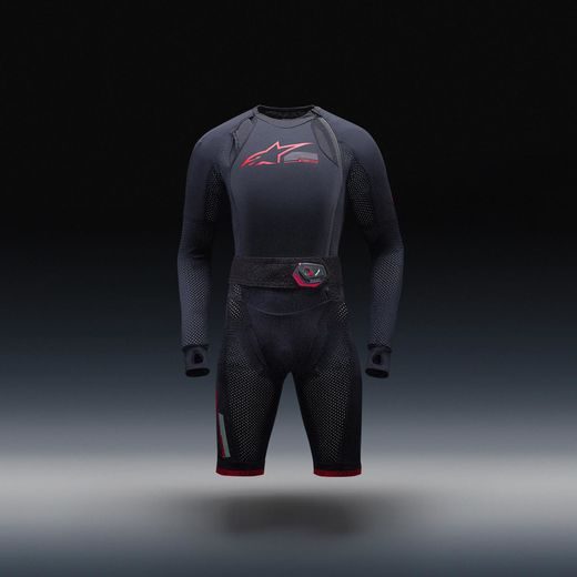AIRBAGOVÁ VESTA TECH-AIR®10 V2 RACE SYSTEM, ALPINESTARS (ČERNÁ/ČERVENÁ/ŠEDÁ) 2026