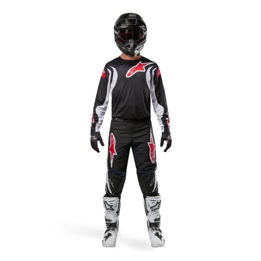 NOHAVICE FLUID LUCENT, ALPINESTARS (ČERNÁ/BÍLÁ/ČERVENÁ) 2024