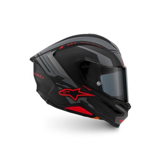 PRILBA S-R7 A-CORE, ALPINESTARS (ČERNÁ/ŠEDÁ/ČERVENÁ MATNÁ) 2026