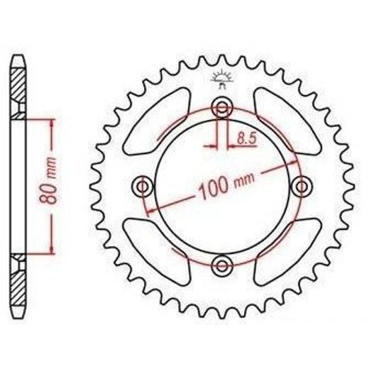 OCEĽOVÁ ROZETA PRE SEKUNDÁRNE REŤAZY TYPU 420, JT - ANGLICKO (51 ZUBOV)