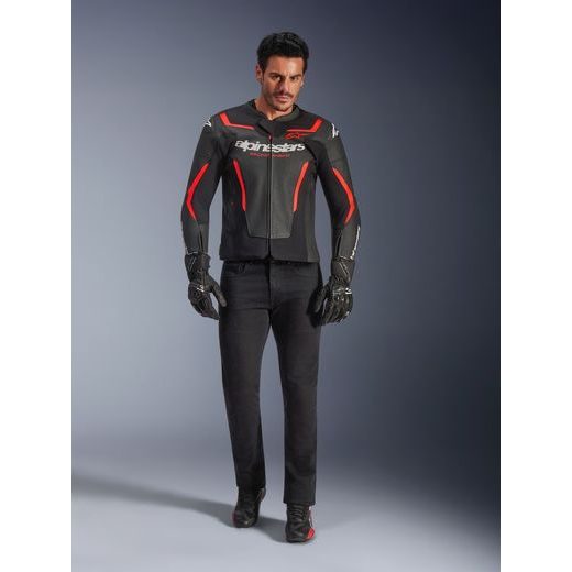 BUNDA GP FORCE V2 AIRFLOW, ALPINESTARS (ČERNÁ/ČERVENÁ FLUO/BÍLÁ) 2026