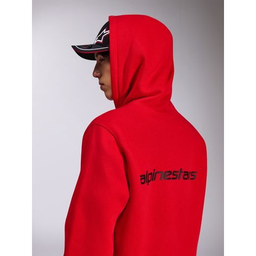 MIKINA TRANSVERSE HOODIE, ALPINESTARS (ČERVENÁ)