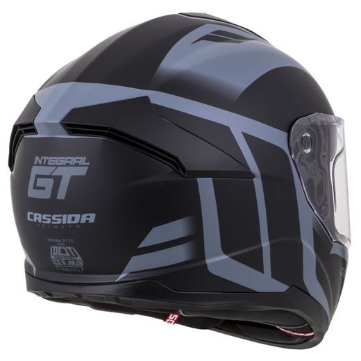 PRILBA INTEGRAL GT 2.0 IKON, CASSIDA (ČIERNA MATNÁ/ŠEDÁ, BALENIE VR. PINLOCK FÓLIE)
