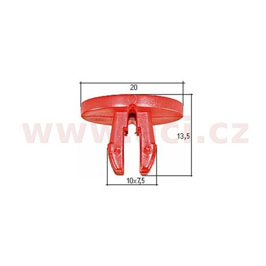 PLASTOVÁ PŘÍCHYTKA S VNITŘNÍM ZÁVITEM (SADA 10 KS)
