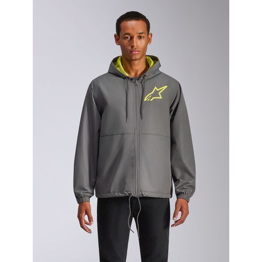 BUNDA SPEEDER CHROMIUM WINDBREAKER, ALPINESTARS (ŠEDÁ/ŽLUTÁ FLUO)