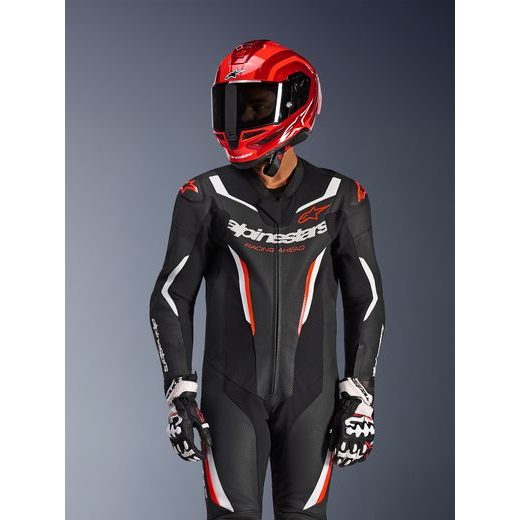 JEDNODIELNA KOMBINÉZA GP FORCE V2, ALPINESTARS (ČERNÁ/BÍLÁ/ČERVENÁ FLUO) 2026