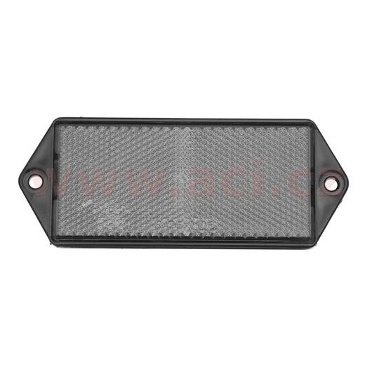 UNIVERZÁLNÍ ODRAZKA OBDÉLNÍK, S DRŽÁKEM K UCHYCENÍ NA DVA ŠROUBY, BÍLÁ (127X51 MM)