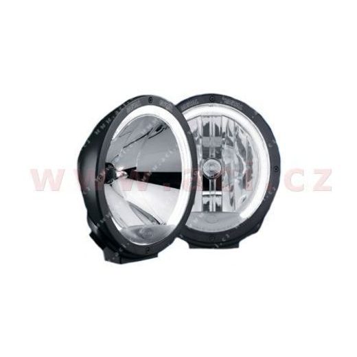 PŘÍDAVNÉ SVĚTLO DÁLKOVÉ KRUHOVÉ S KRYTKOU KRUHOVÝM OBRYSOVÝM SVĚTLEM ČERNÉ ČIRÉ (PRŮMĚR 224 MM) LUMINATOR METAL CELIS HELLA