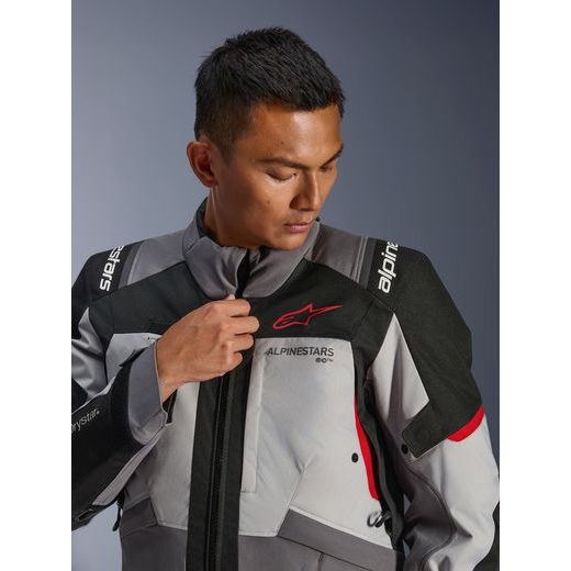 BUNDA ANDES V4 DRYSTAR, ALPINESTARS (TMAVO ŠEDÁ/SVĚTLE ŠEDÁ/ČERNÁ/ČERVENÁ) 2026