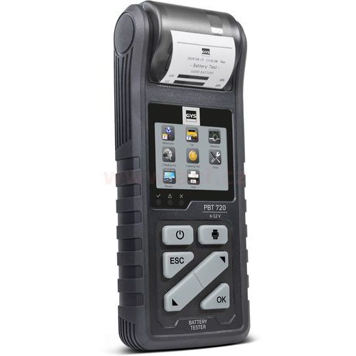 TESTER BATERIÍÍ, NAPĚTÍ, PROUD, DOBÍJENÍ, 6/12/24 V, 7 - 240 AH, S TISKÁRNOU GYS PBT720, MENU V ČEŠTINĚ