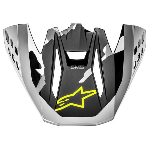 ŠILT PRE PRILBY S-M5 ROVER, ALPINESTARS (ŽLTÁ FLUO/ŠEDÁ/MASKÁČ, VERZIA ECE 22.05)